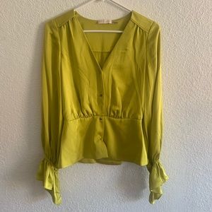 Ramy Brook Karen top in chartreuse, xs